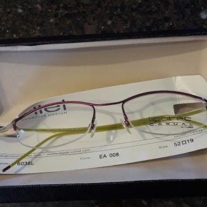 Brand new trendy color, semi-rimless optical frame